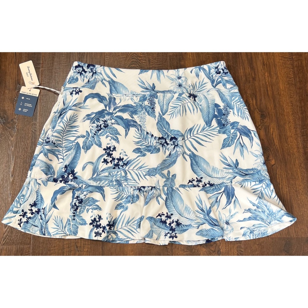 Tommy Bahama Golf Skort Womens Medium Blue White Tropical Floral UPF 50 NWT - Picture 2 of 7